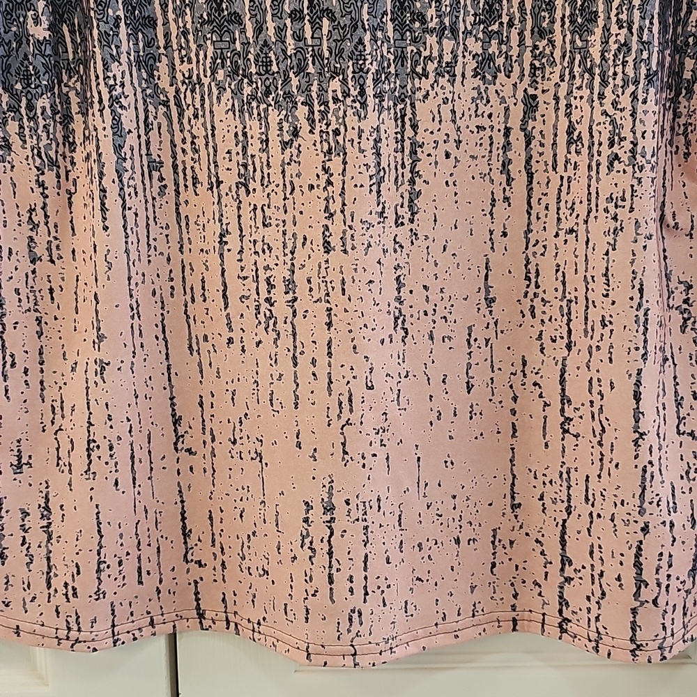 NWOT Women's Summer Boho Cap Sleeve Loose fit Gradient Summer Top Pink Gray XL - Picture 8 of 10